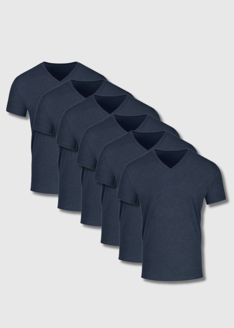 Paquete de 6 camisetas de cuello redondo Basics and Heathers