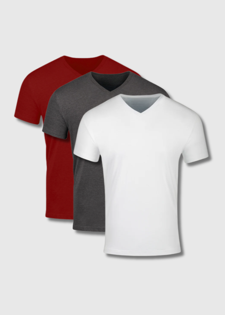 Paquete de 3 camisetas de cuello redondo Basics and Heathers