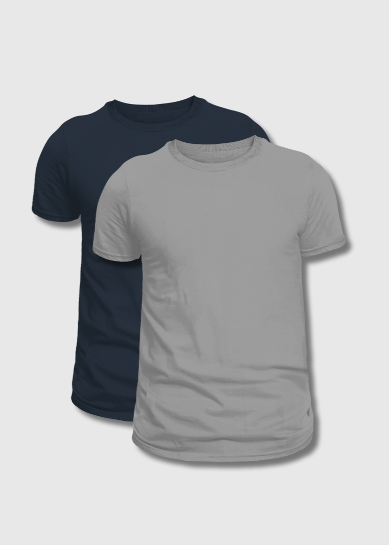Garderobe-set met ronde hals en 2-pack