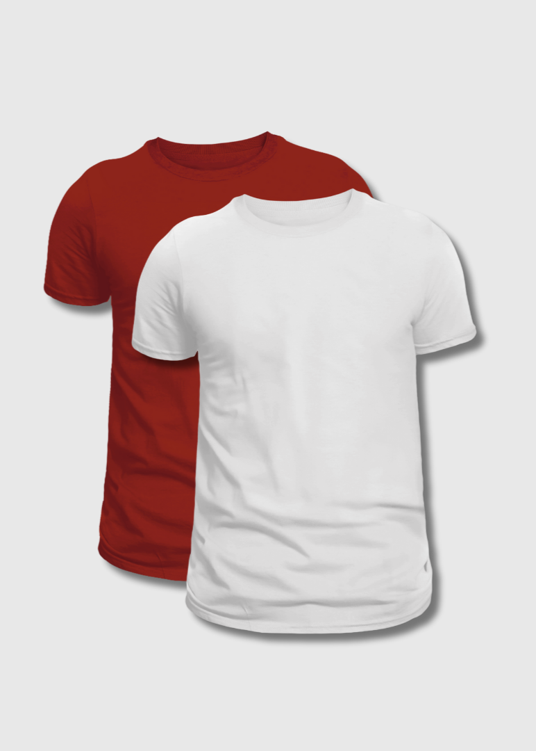 Garderobe-set met ronde hals en 2-pack