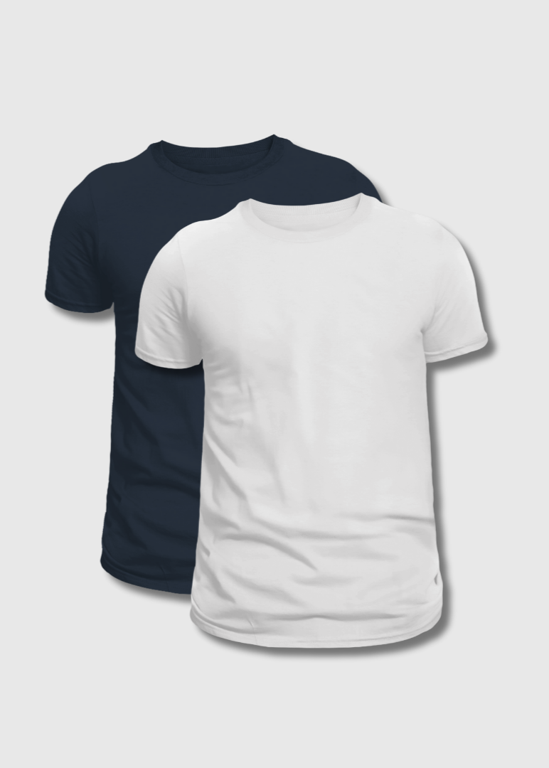 Garderobe-set met ronde hals en 2-pack