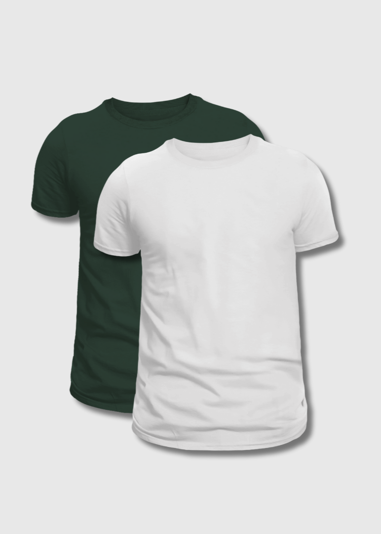 Garderobe-set met ronde hals en 2-pack
