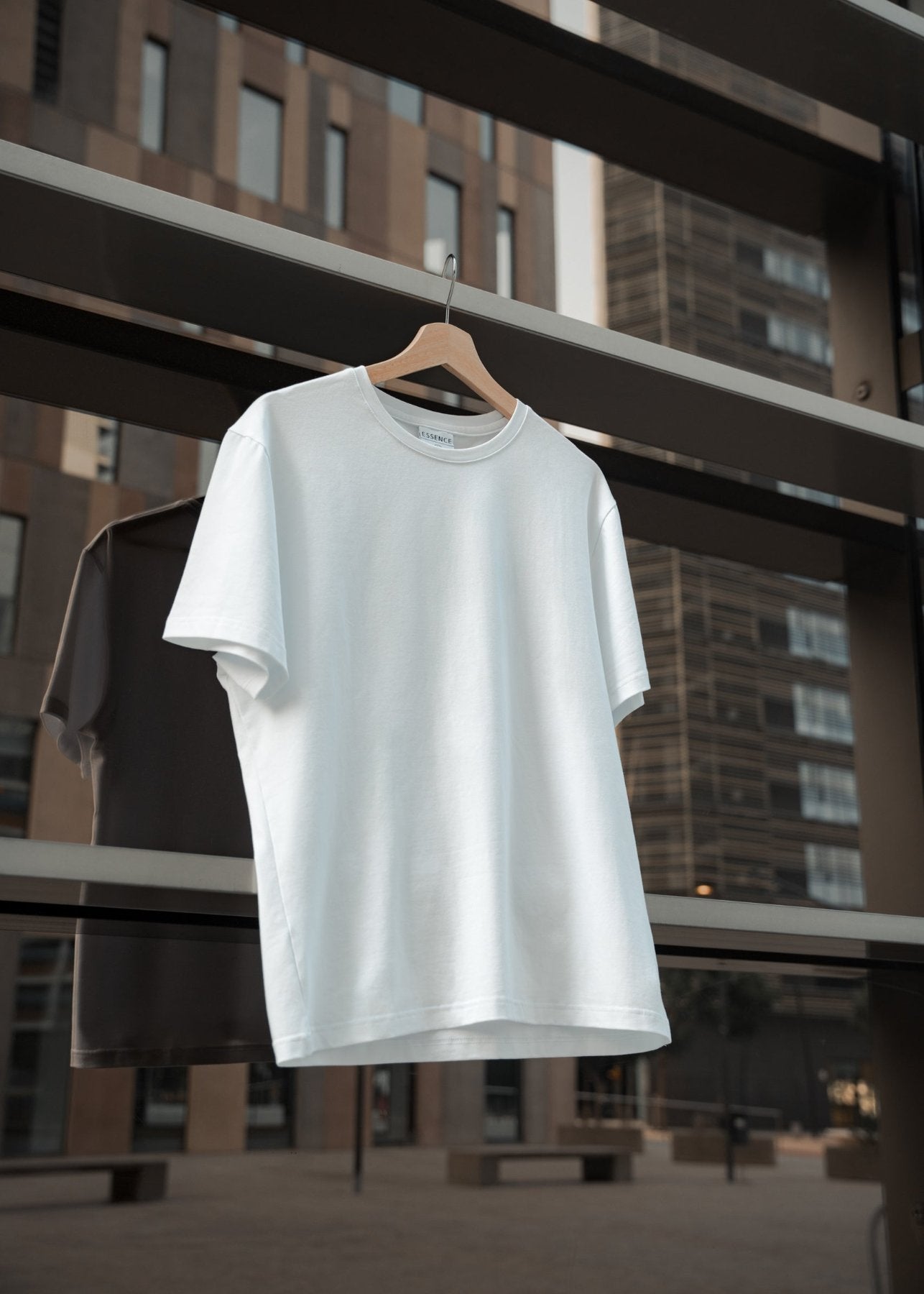 Wit onder T-shirt R-hals Slim Fit