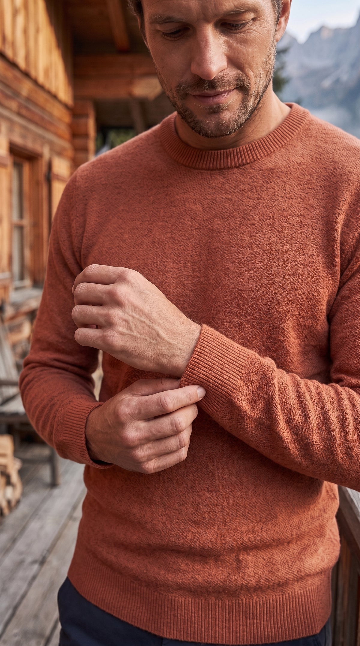 The Essence Cotton Sweater (Orange)