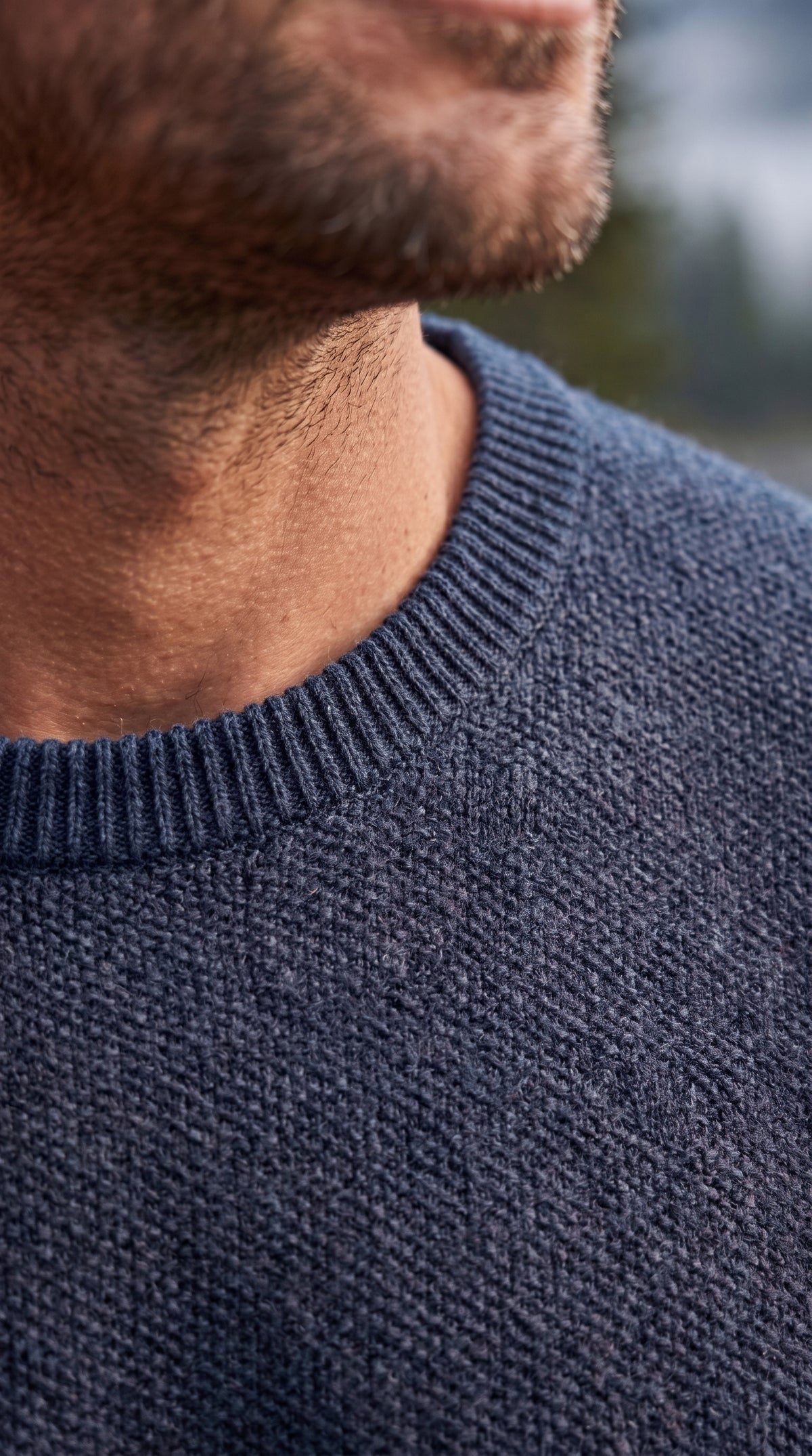 The Essence Cotton Sweater (Blue)