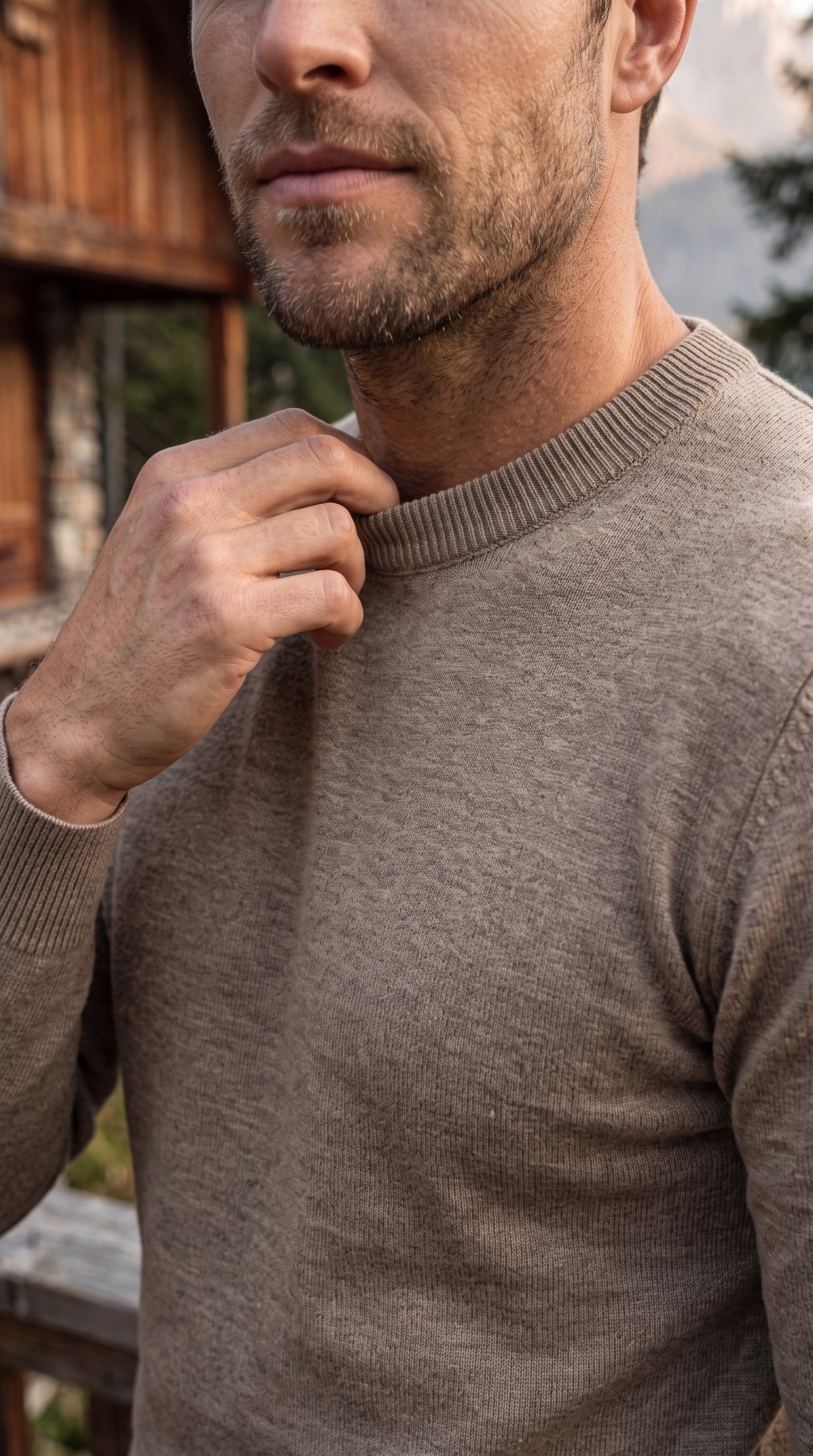 The Essence Cotton Sweater (Taupe)