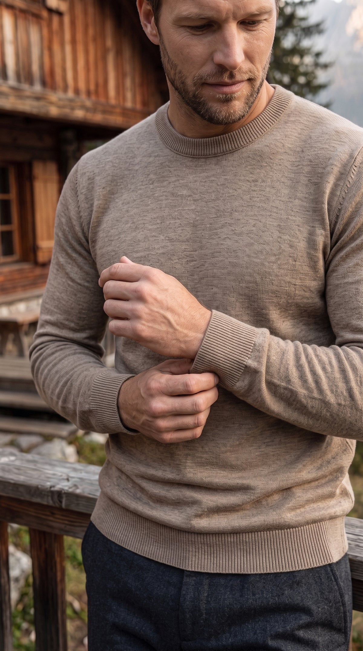 The Essence Cotton Sweater (Taupe)