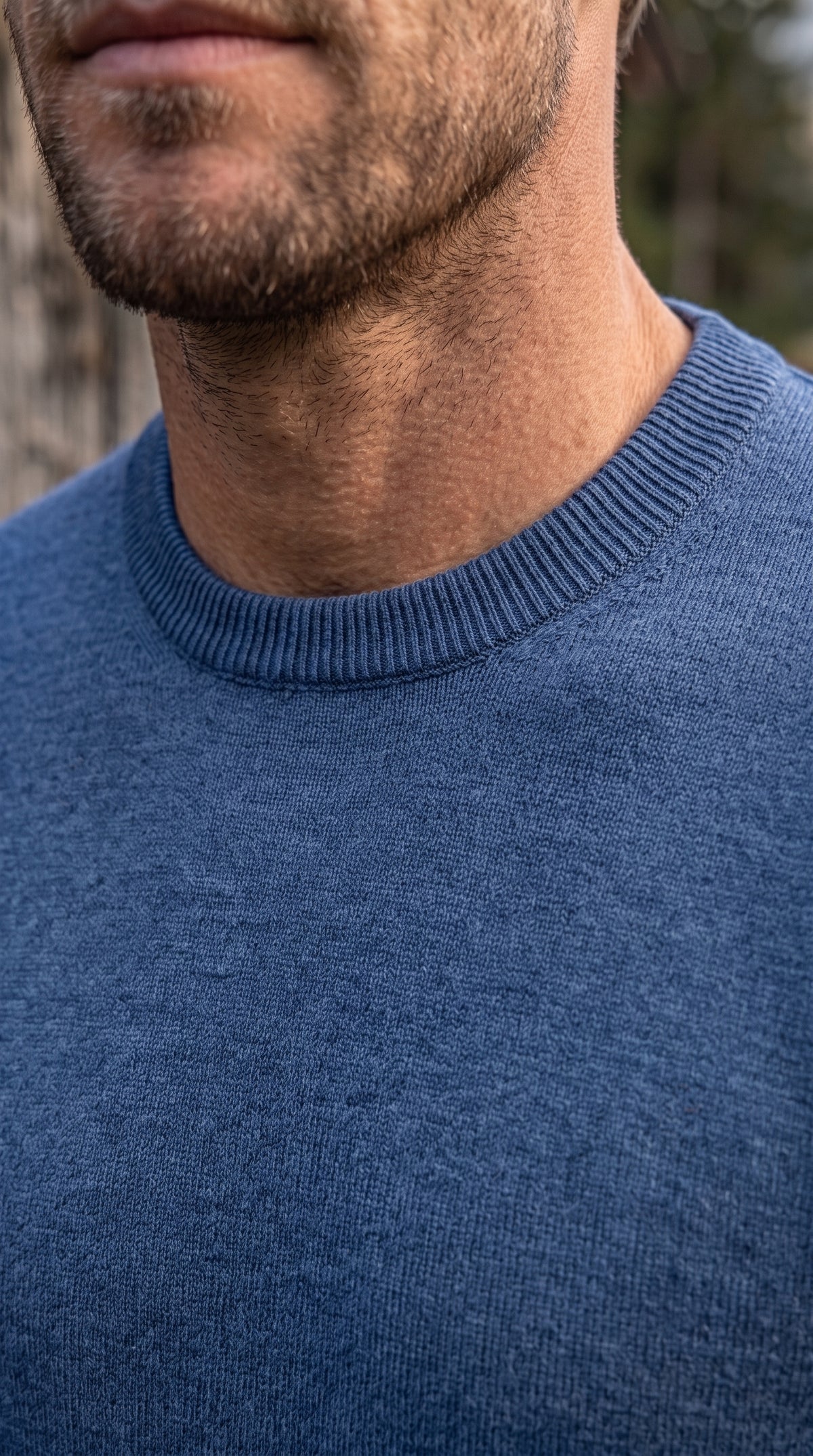 The Essence Cotton Sweater (Blue)