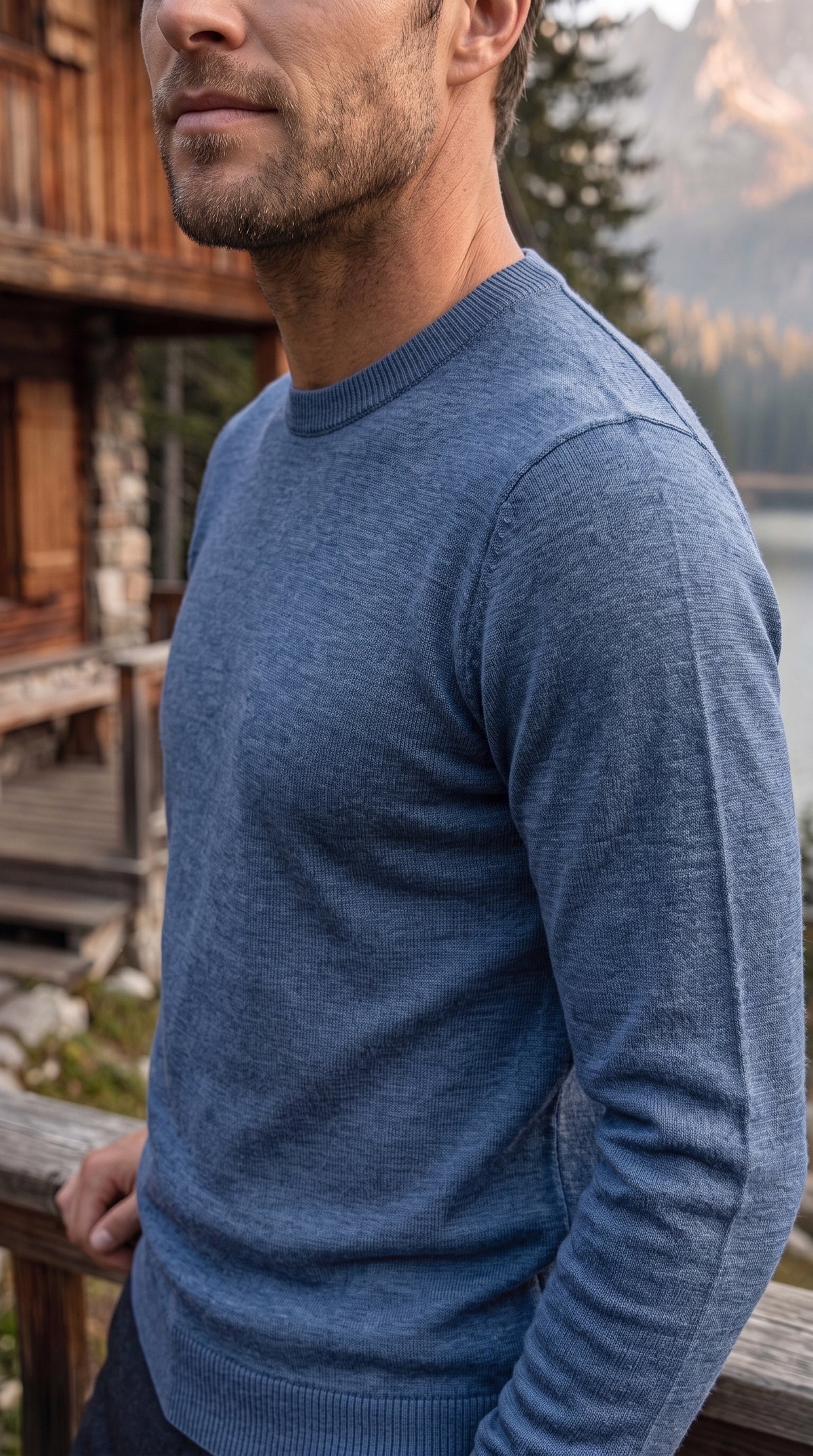 The Essence Cotton Sweater (Blue)