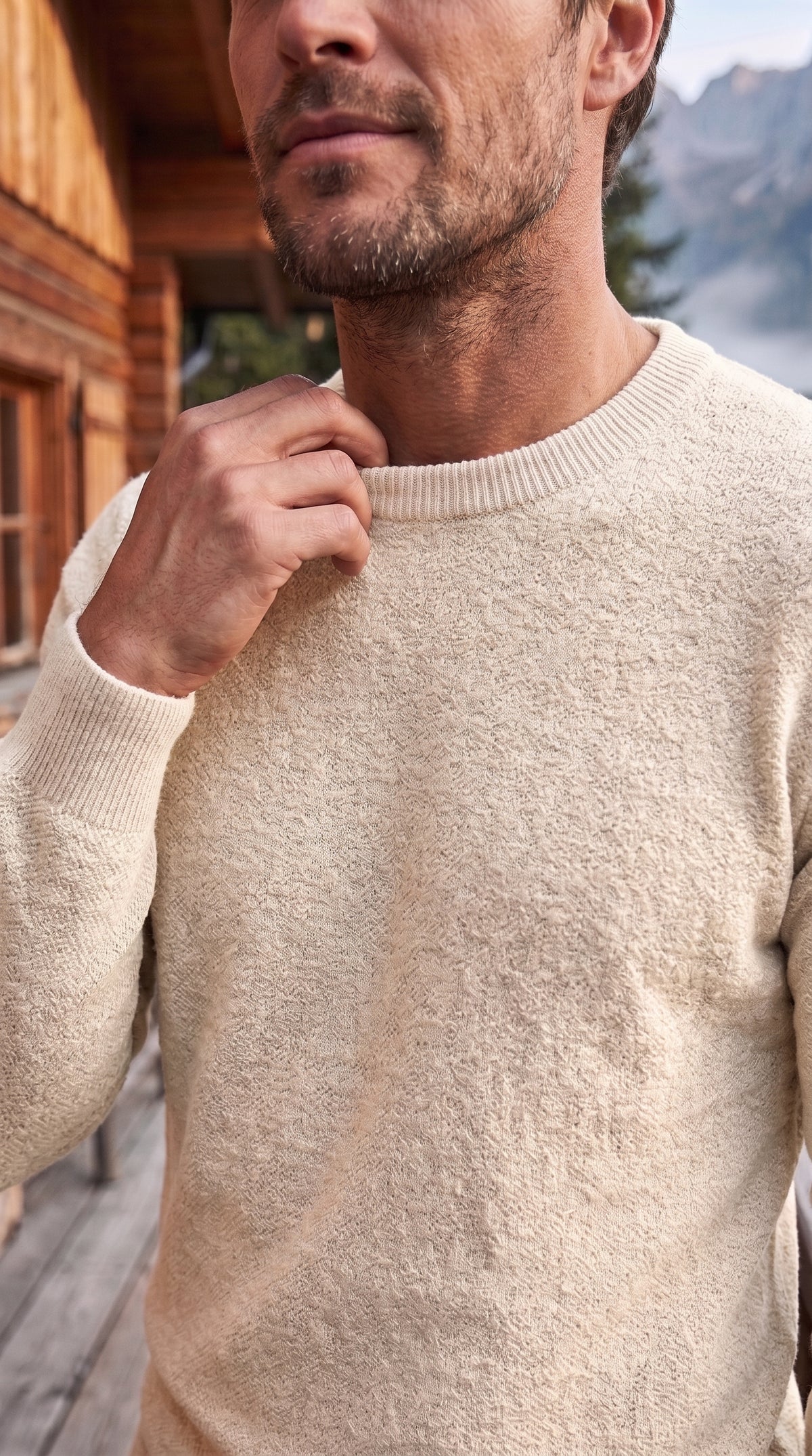 The Essence Cotton Sweater (White Wash)