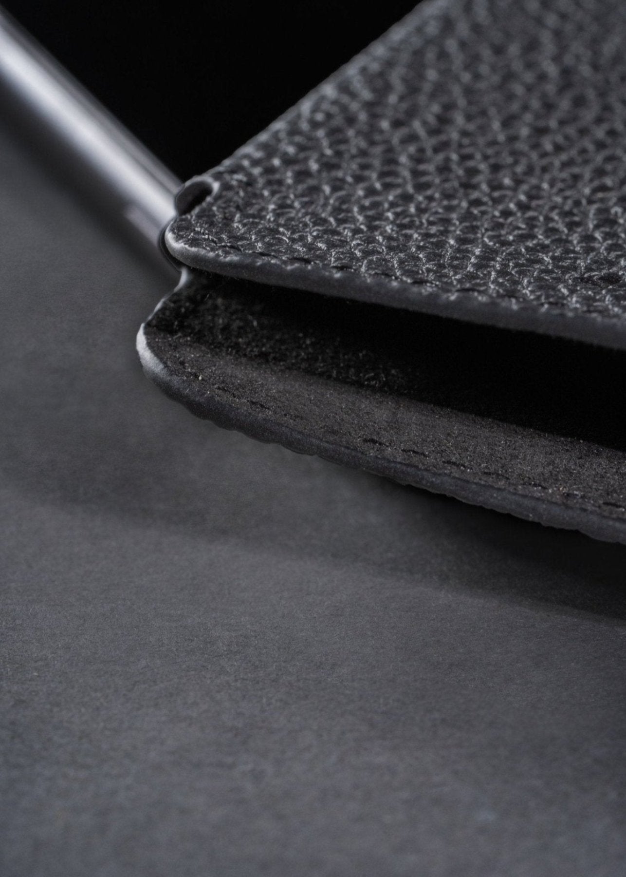 Leren iPhone-hoesje Zwart Pro