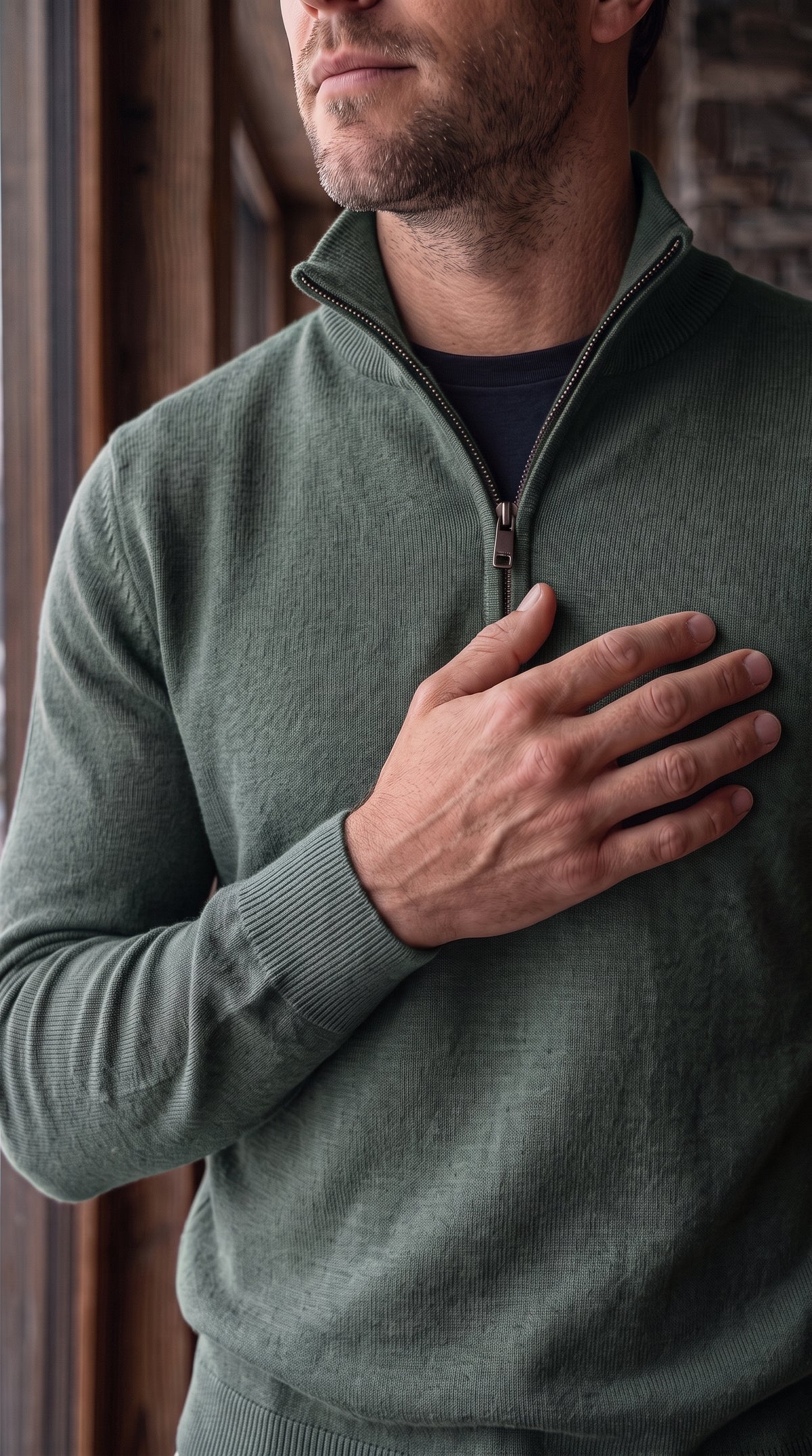 The Essence Cotton Sweater (Green)