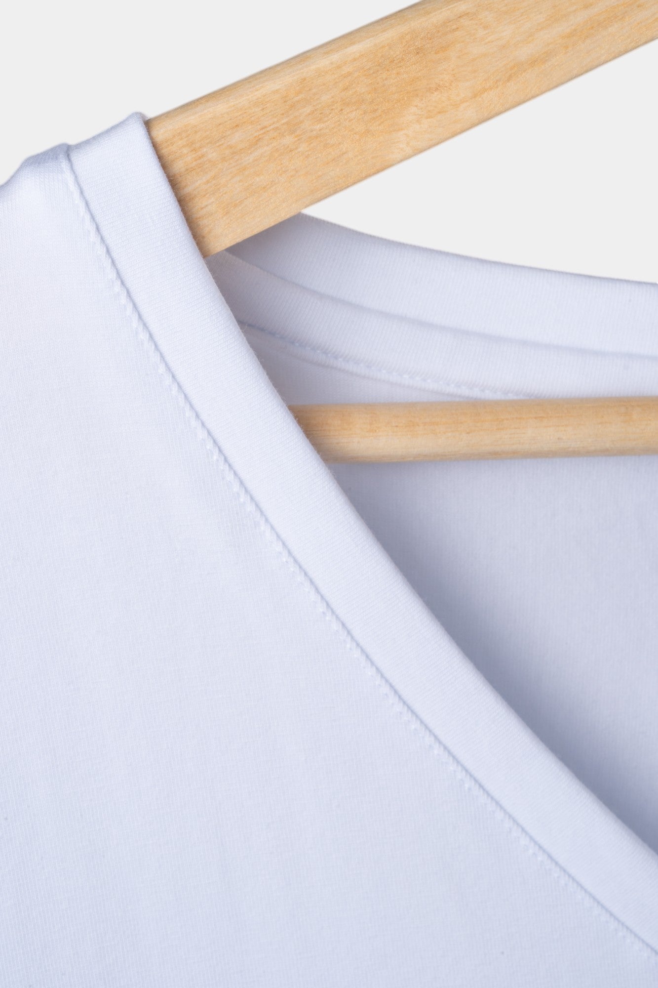 Wit Onder T-shirt V-hals Slim Fit