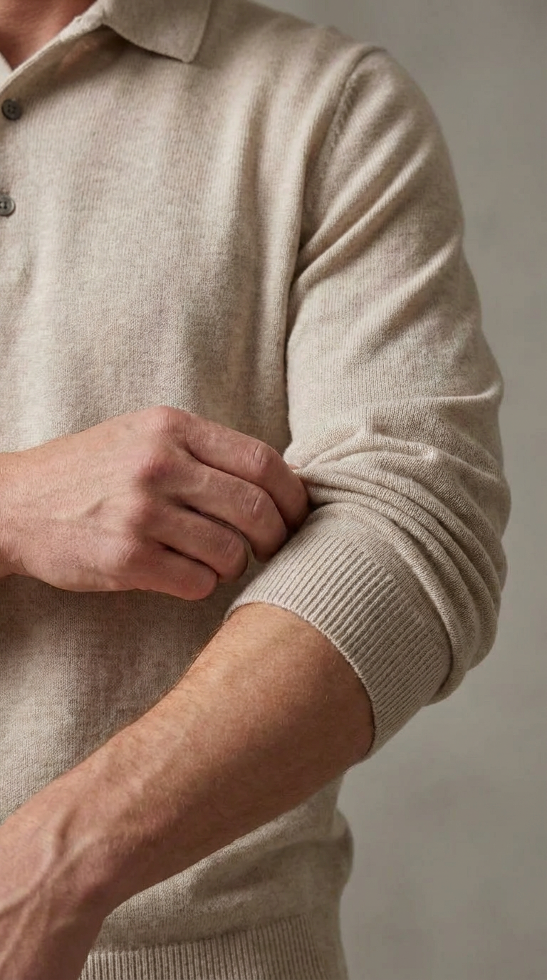 Beige luxury basic one piece polo