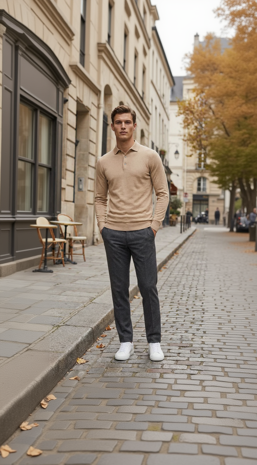 Camel luxury basic one piece polo