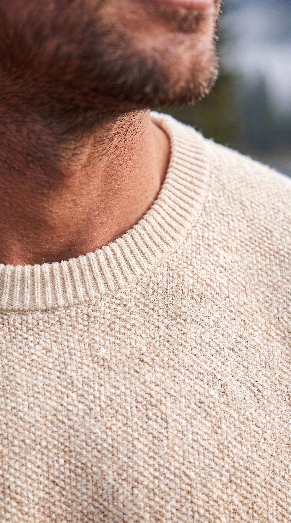The Essence Cotton Sweater (White Wash)