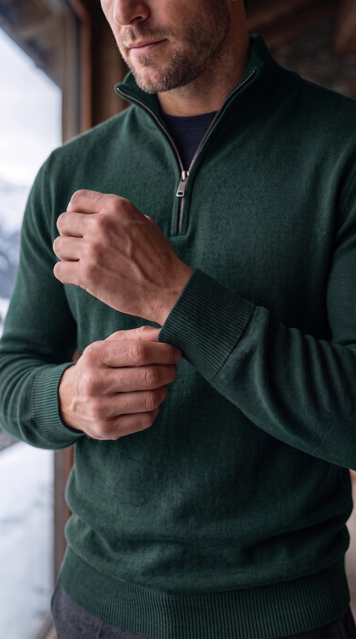 The Essence Cotton Sweater (Green)