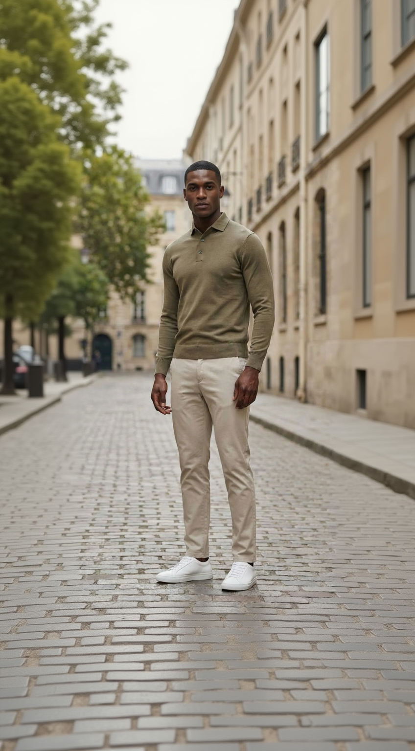 Green luxury basic one piece polo