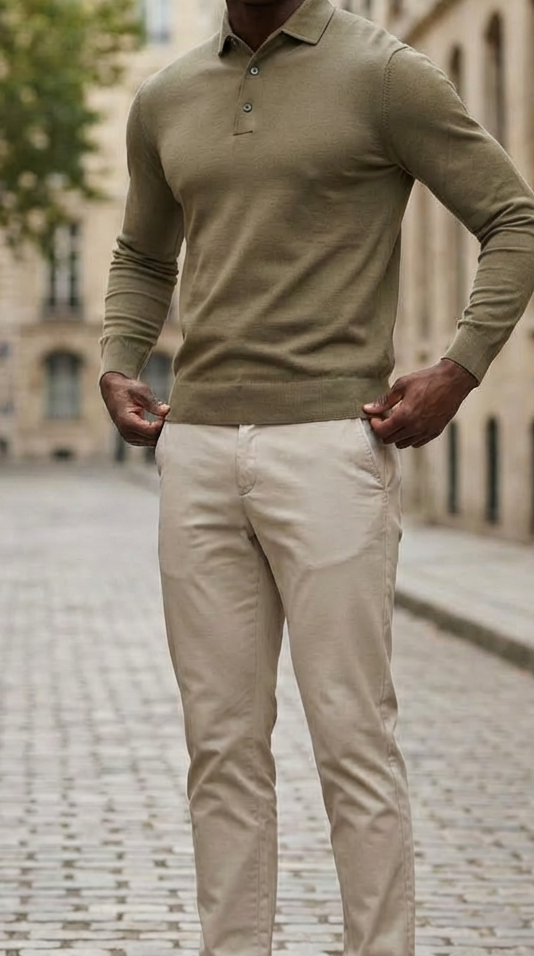 Green luxury basic one piece polo