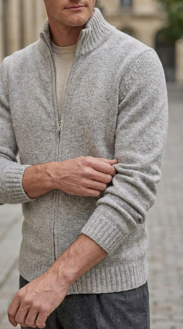 Grey Full Zip Vest