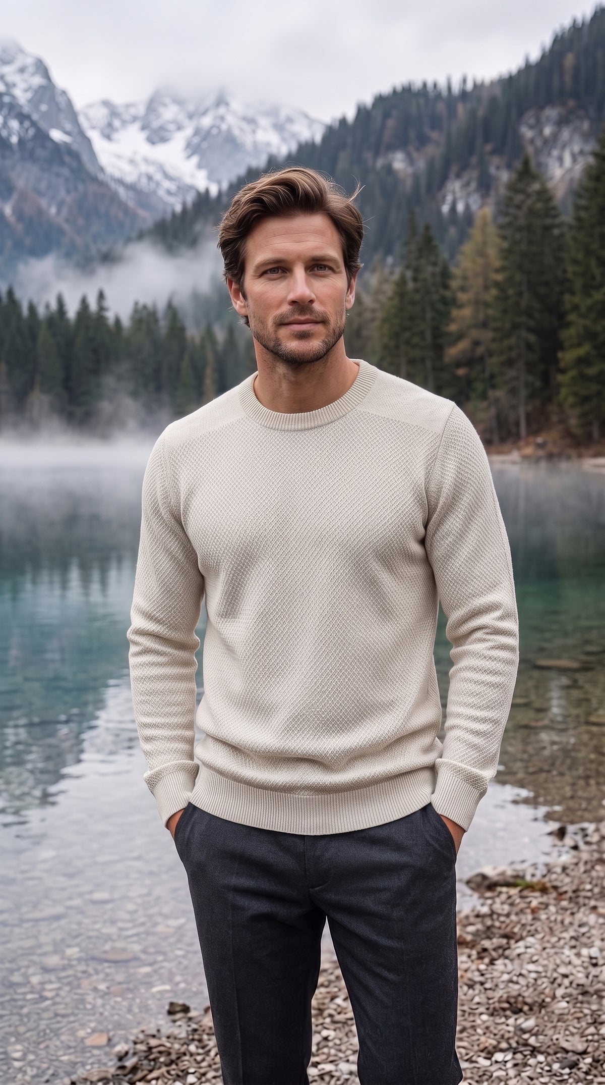 The Essence Knit Sweater (White Wash)