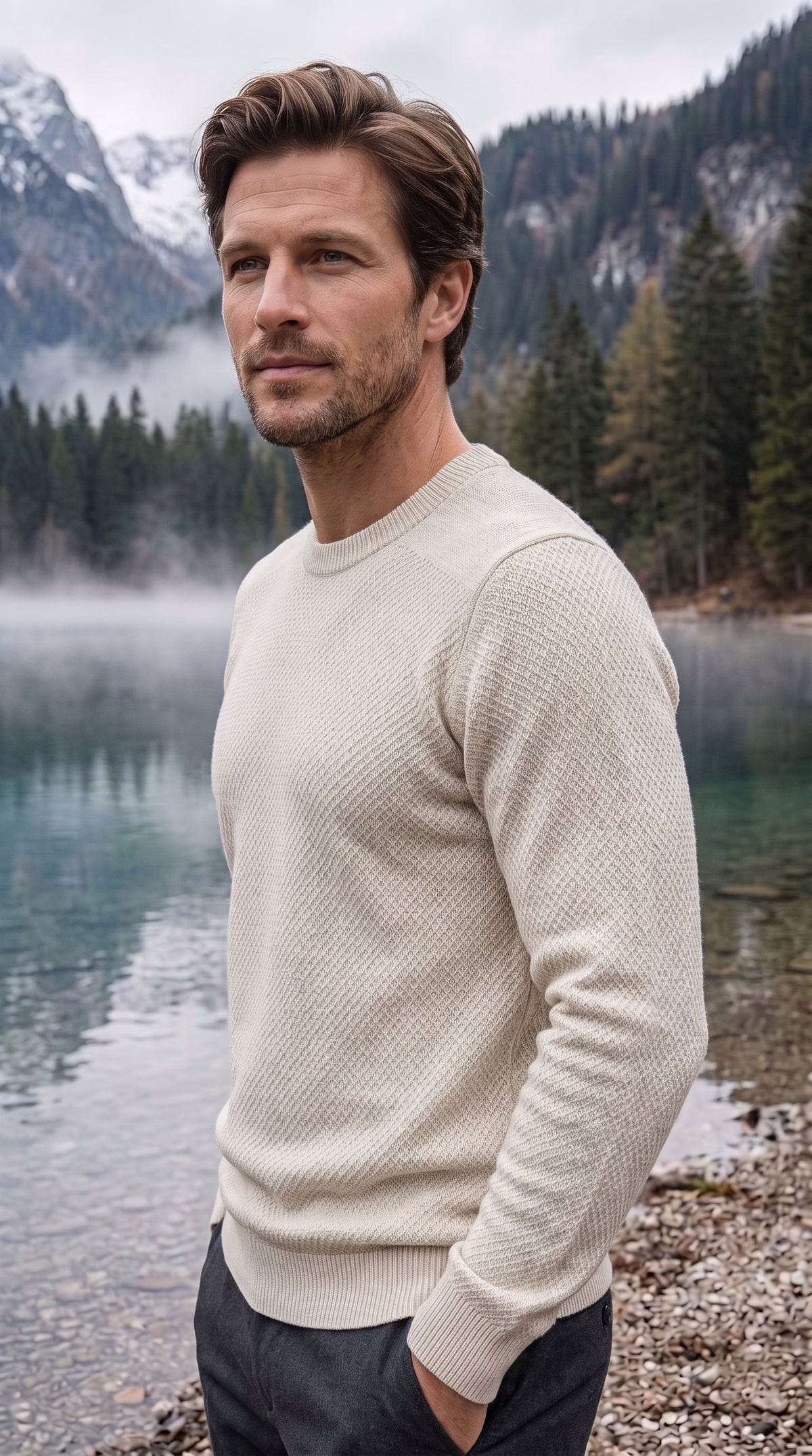 The Essence Knit Sweater (White Wash)