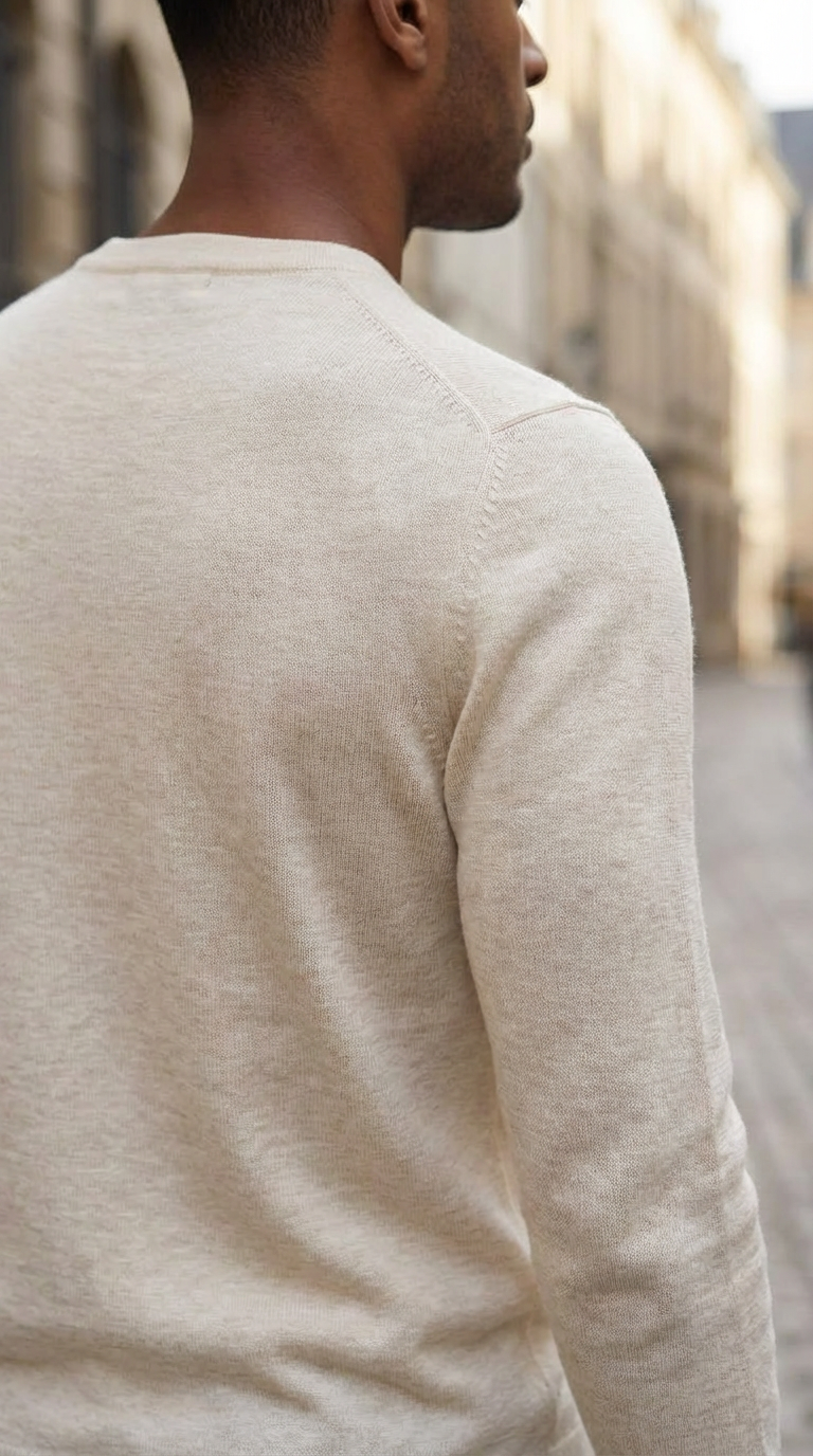 Off white structured crewneck